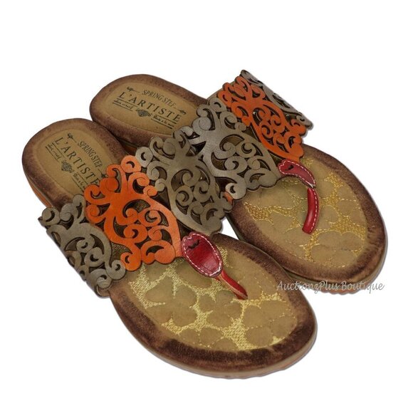 L'Artiste Spring Step Heaven Lazer Thong Sandals - Picture 1 of 3